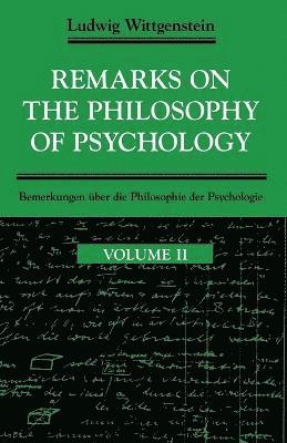 Remarks on the Philosophy of Psychology 1