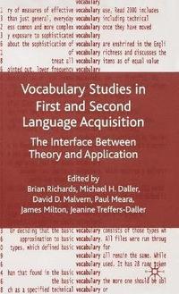 bokomslag Vocabulary Studies in First and Second Language Acquisition