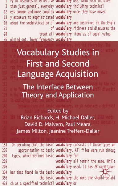 bokomslag Vocabulary Studies in First and Second Language Acquisition