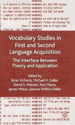 Vocabulary Studies in First and Second Language Acquisition 1