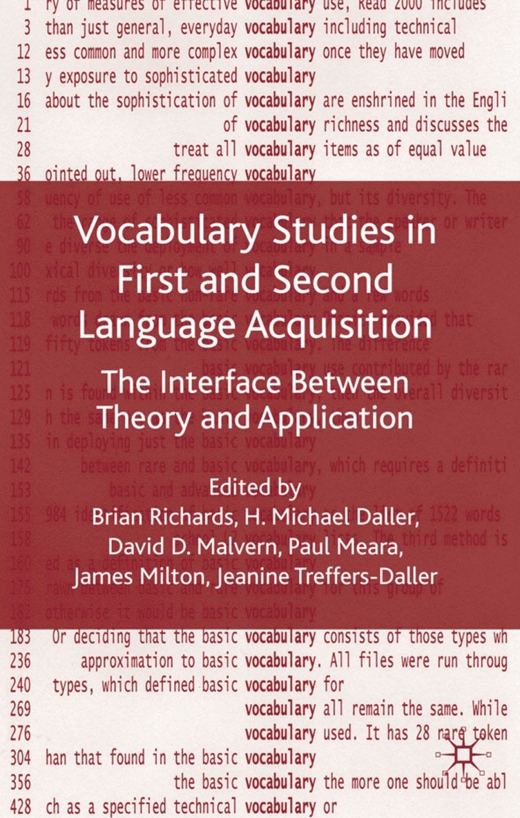 Vocabulary Studies in First and Second Language Acquisition 1