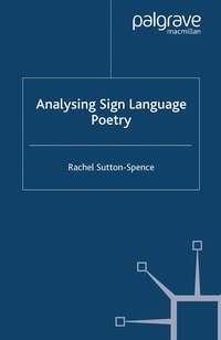bokomslag Analysing Sign Language Poetry