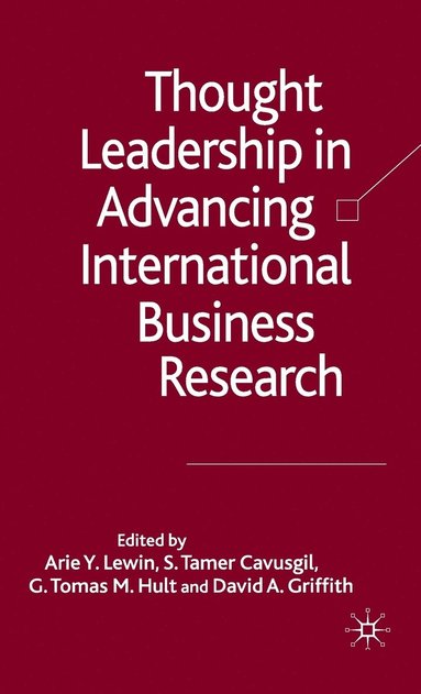 bokomslag Thought Leadership in Advancing International Business Research