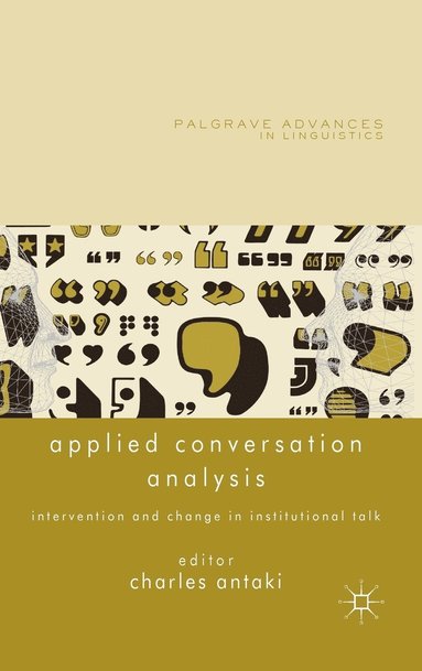 bokomslag Applied Conversation Analysis