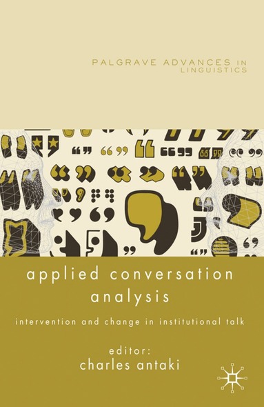 bokomslag Applied Conversation Analysis