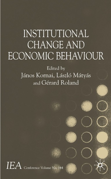 bokomslag Institutional Change and Economic Behaviour