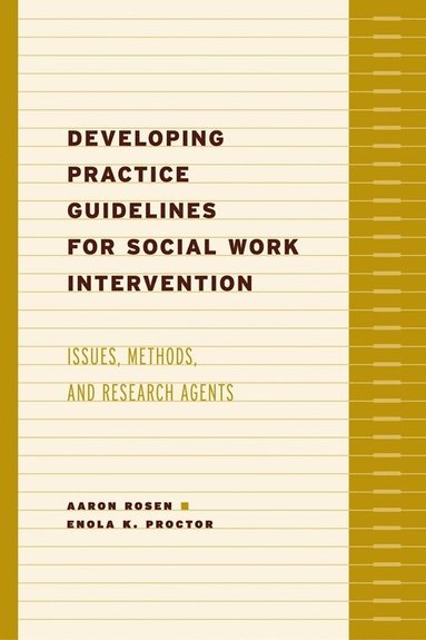 bokomslag Developing Practice Guidelines for Social Work Intervention