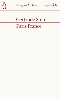 Gertrude Stein - Paris France, Häftad