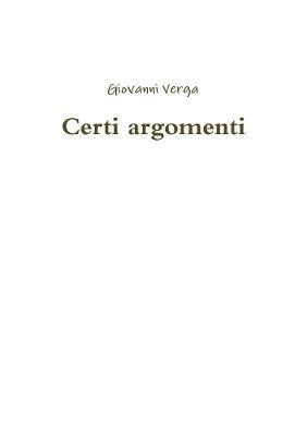 Certi argomenti 1