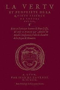 bokomslag vertu & propriété de la quinte essence de toutes choses