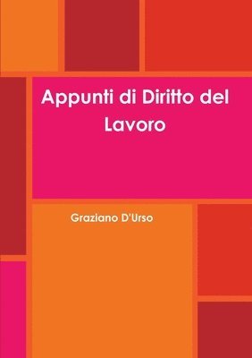 bokomslag Appunti di Diritto del Lavoro