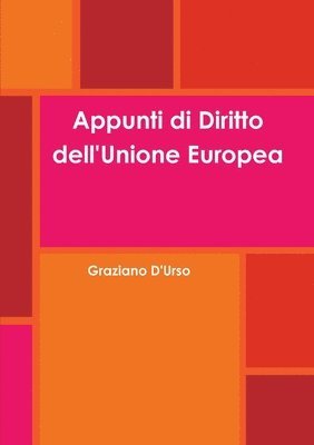 bokomslag Appunti di Diritto dell'Unione Europea