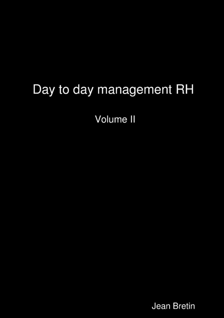 Day to day management RH 1