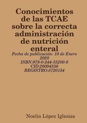 bokomslag Conocimientos de las TCAE sobre la correcta administración de nutrición  enteral
