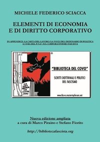 bokomslag Elementi di Economia e di Diritto Corporativo