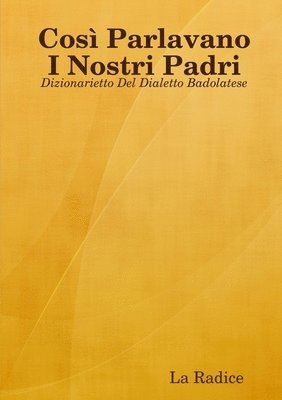 bokomslag Cos Parlavano I Nostri Padri: Dizionarietto Del Dialetto Badolatese