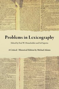 bokomslag Problems in Lexicography