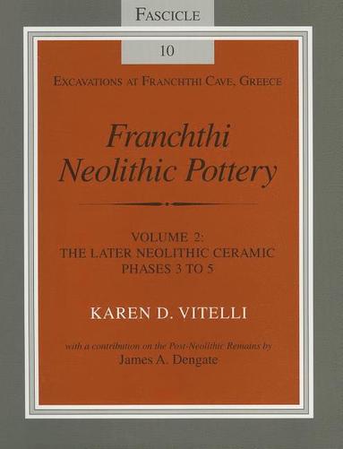 bokomslag Franchthi Neolithic Pottery, Volume 2, Vol. 2