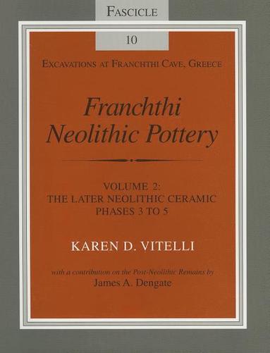 bokomslag Franchthi Neolithic Pottery, Volume 2, vol. 2