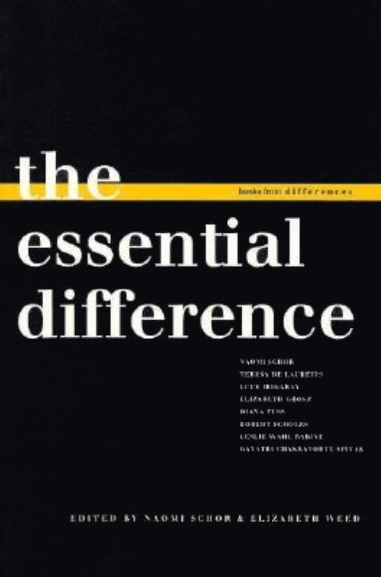 Naomi Schor, Elizabeth Weed - Essential Difference, Häftad