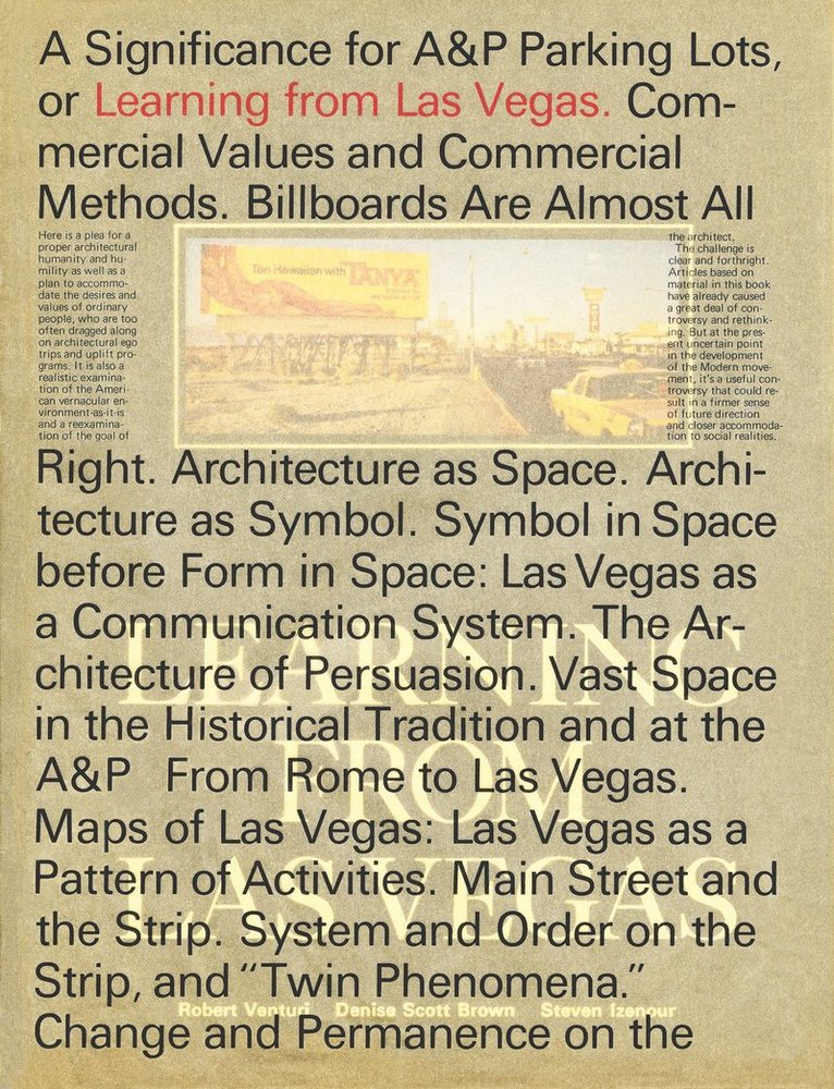 Robert Venturi, Denise Scott Brown, Steven Izenour, Scott Brown & Associates Inc) Venturi, Robert (Venturi, Scott Brown & Associates Inc) Brown, Denise Scott (Architect, Venturi - Learning From Las Vegas, Inbunden