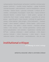 bokomslag Institutional Critique