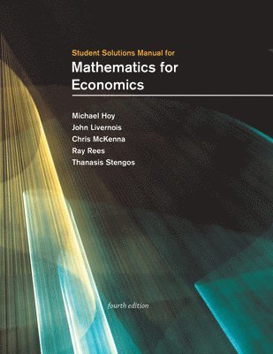 bokomslag Student Solutions Manual for Mathematics for Economics