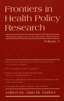 bokomslag Frontiers in Health Policy Research