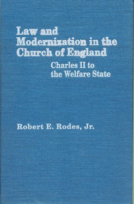 Law and Modernization in the Church of England 1