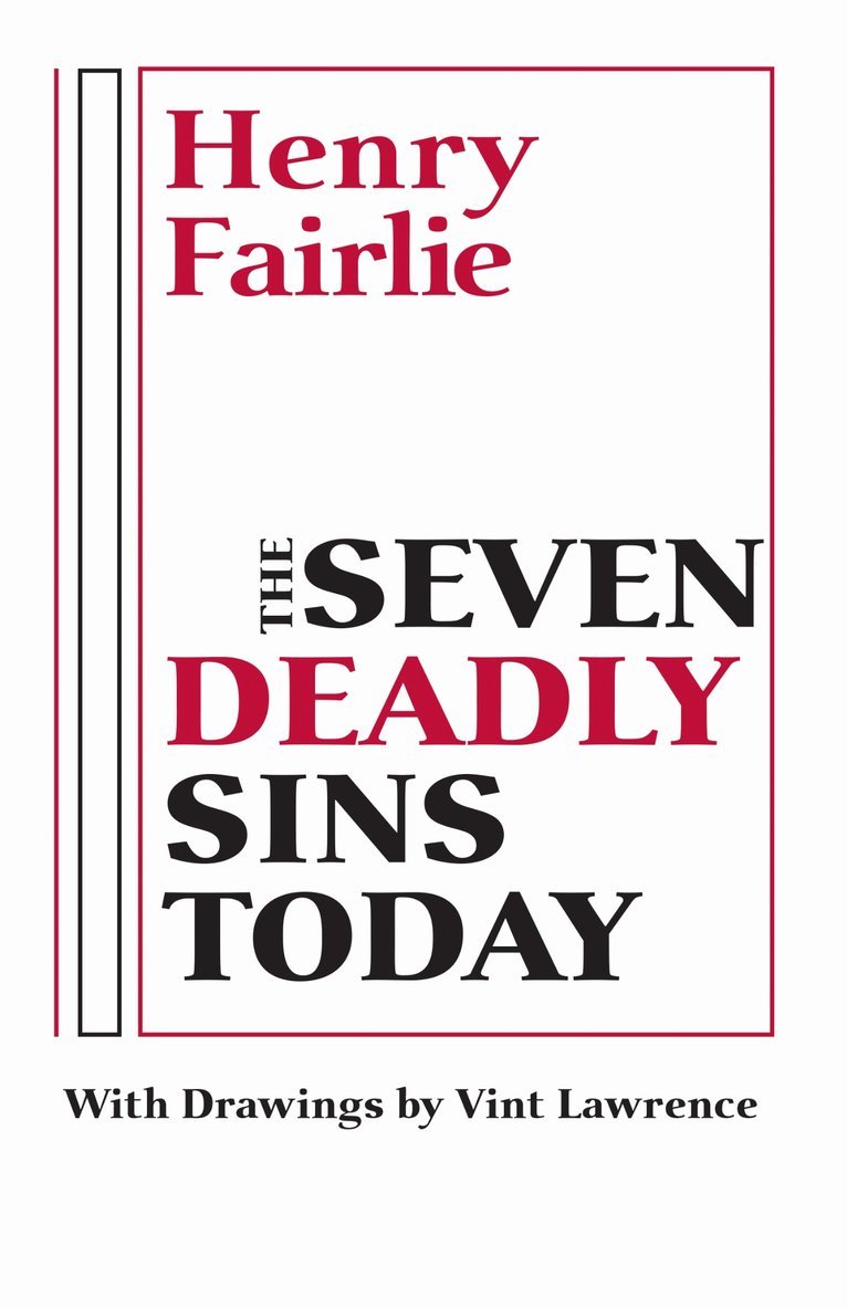 Henry Fairlie - Seven Deadly Sins Today, Häftad