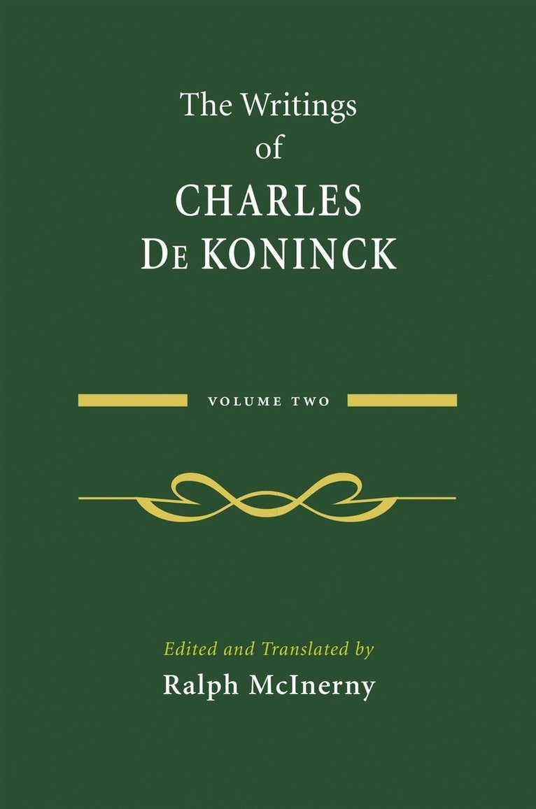 Charles De Koninck, Ralph McInerny, Ralph Mcinerny - Writings of Charles De Koninck, Häftad