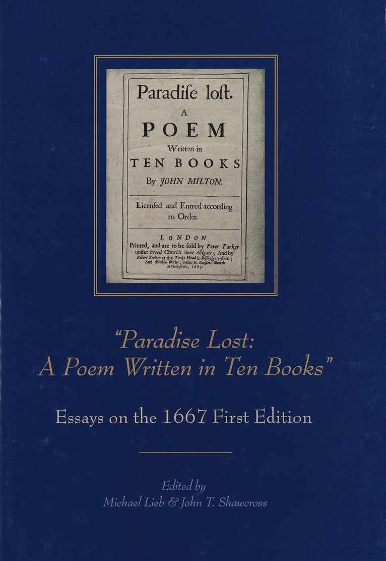 Paradise Lost: A Poem Written in Ten Books 1