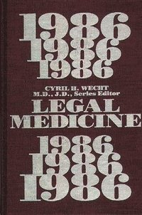 bokomslag Legal Medicine 1986