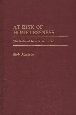 bokomslag At Risk of Homelessness