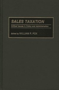 bokomslag Sales Taxation