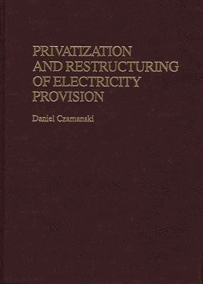 bokomslag Privatization and Restructuring of Electricity Provision