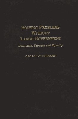Solving Problems Without Large Government 1