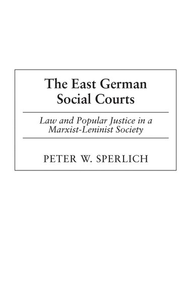bokomslag East German Social Courts