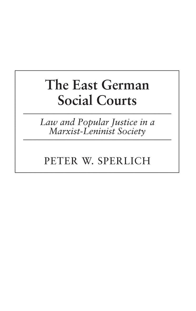 The East German Social Courts 1