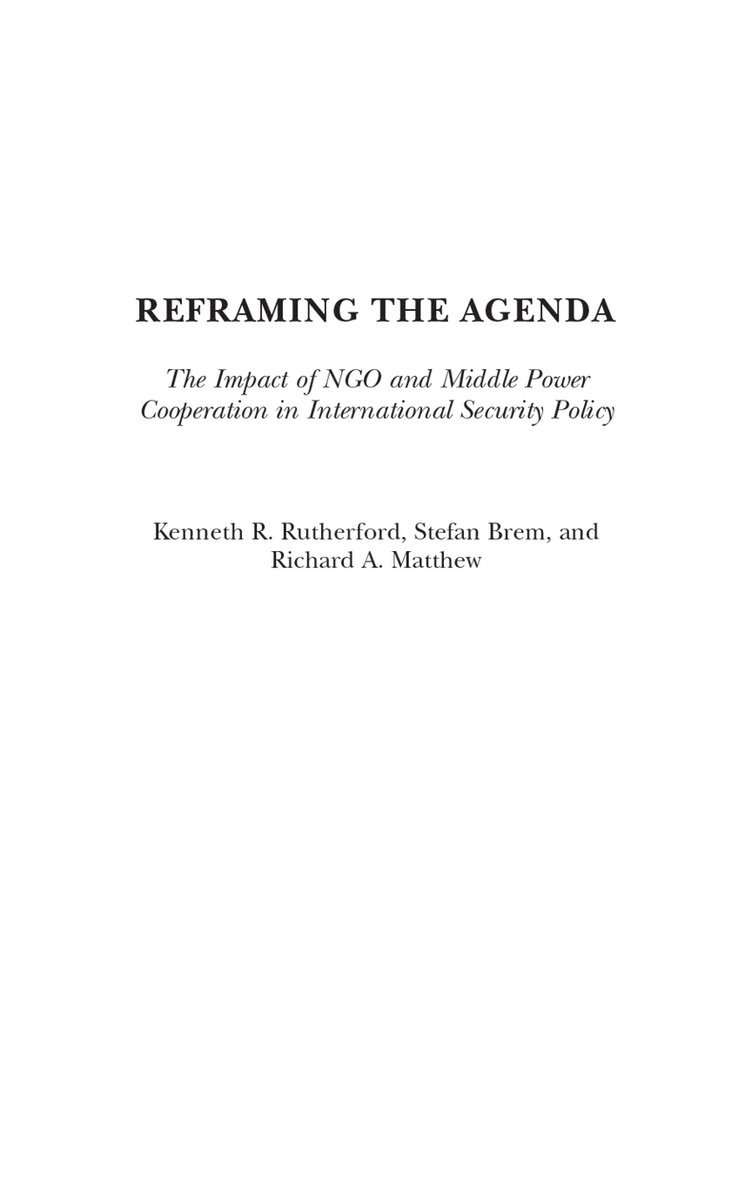 Reframing the Agenda 1