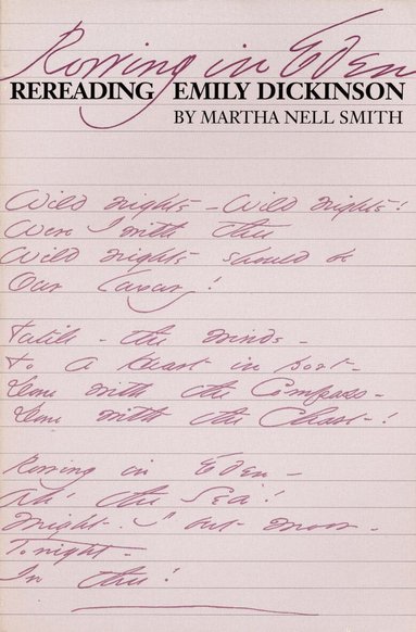Martha Nell Smith - Rowing in Eden, Häftad