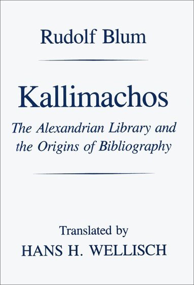 Rudolf Blum - Kallimachos, Häftad