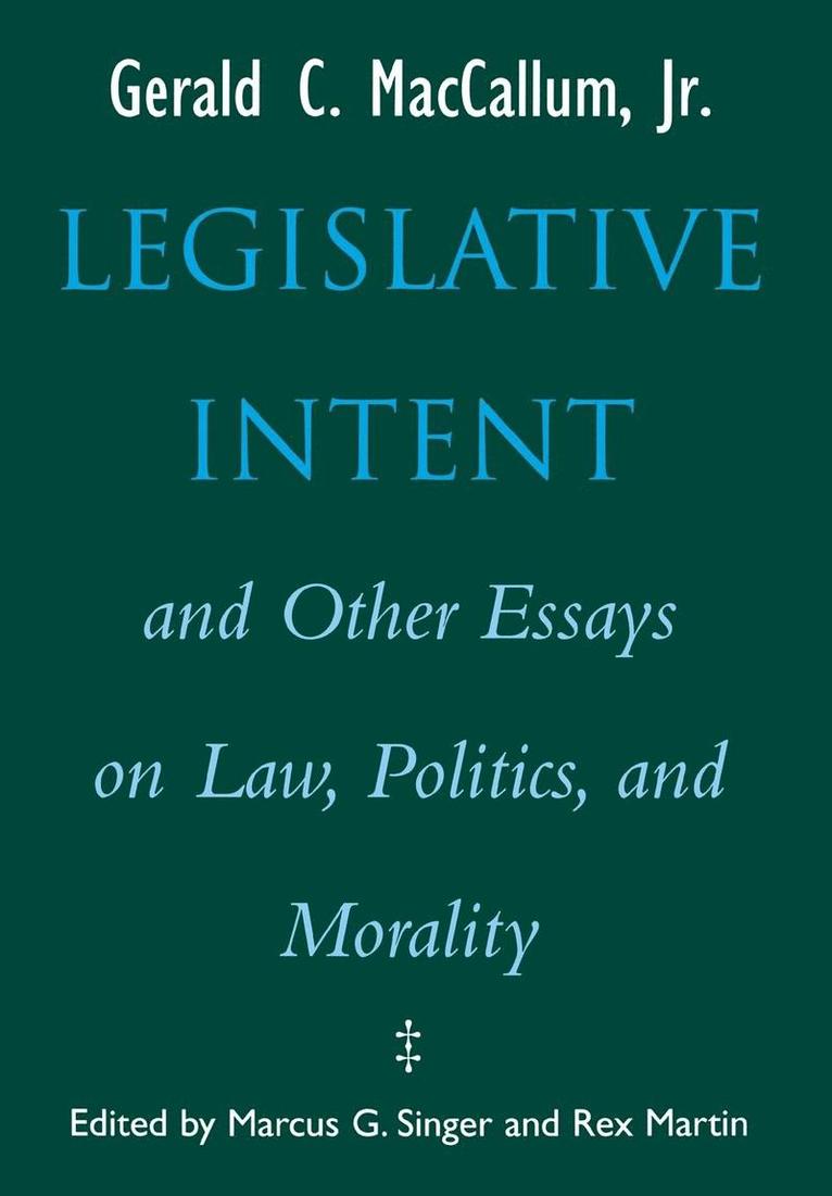 Legislative Intent 1