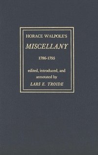 bokomslag Horace Walpole's Miscellany 1786-1795: Volume 188