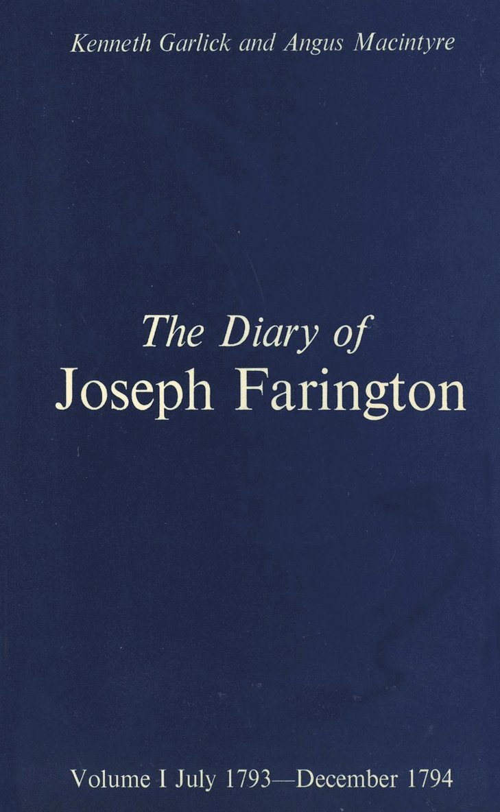 Joseph Farington, Kathryn Cave - Diary of Joseph Farington, Inbunden
