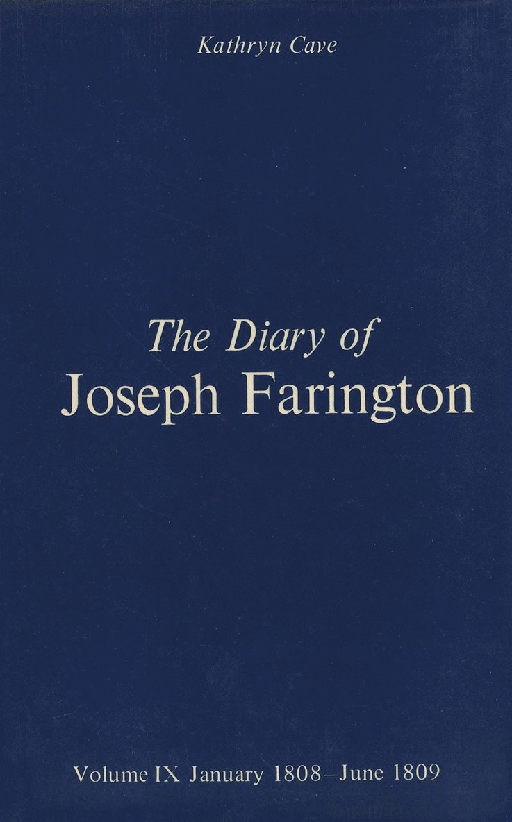 Joseph Farington, Kathryn Cave - Diary of Joseph Farington, Inbunden