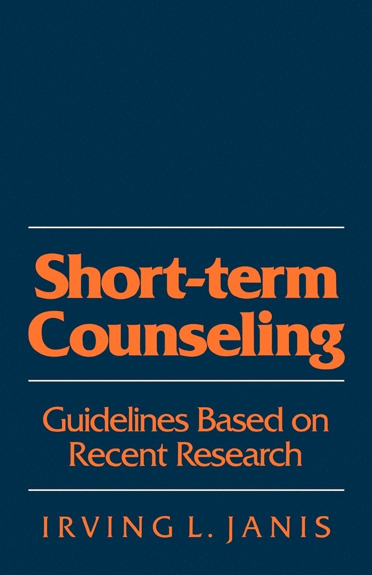 Irving L. Janis, Irving Lester Janis - Short-Term Counseling, Häftad