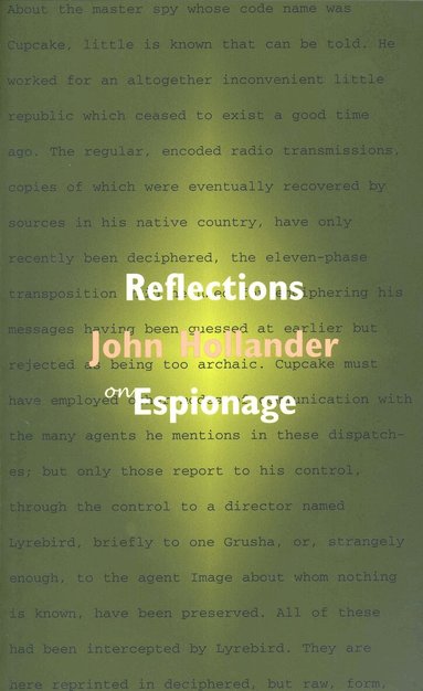 John Hollander - Reflections on Espionage, Häftad