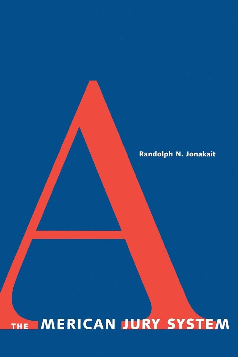 Randolph N. Jonakait, Randolph N Jonakait - American Jury System, Häftad
