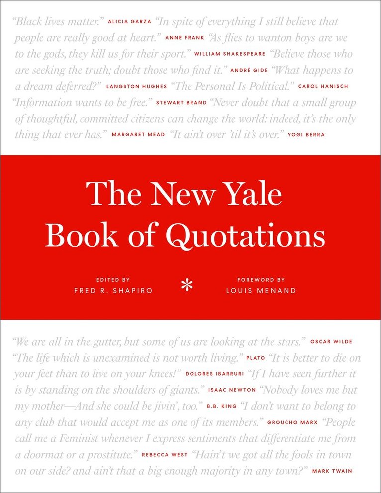 Fred R. Shapiro, Fred R Shapiro - New Yale Book of Quotations, Inbunden